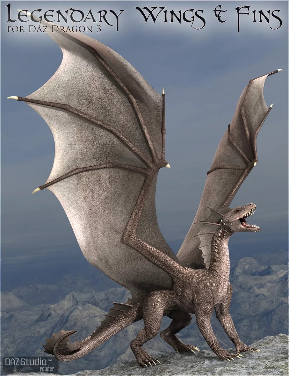 Legendary Wings & Fins HD for DAZ Dragon 3 适用于DAZ Dragon 3的翅膀和鳍-传奇翅膀＆＃038;FINS HD for daz dragon 3适用于daz dragon 3的翅膀和鳍
